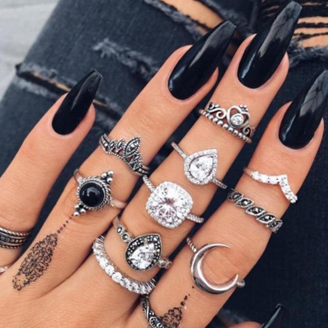 Gold-Plated Celestial Ring Set