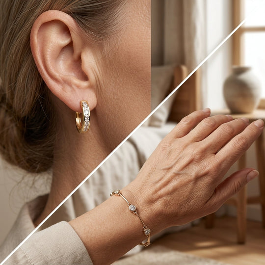 Hoop Earrings &amp; Bracelet Set