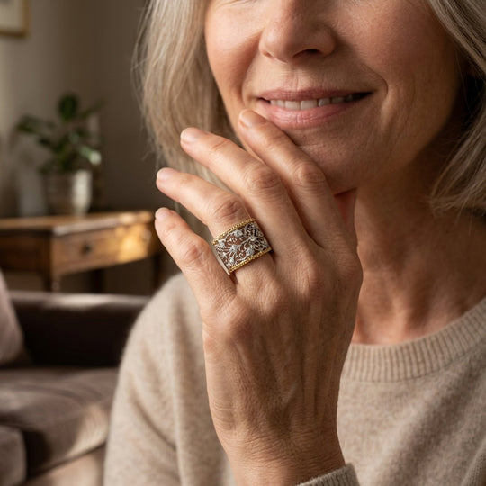 Two-Tone Filigree Ring