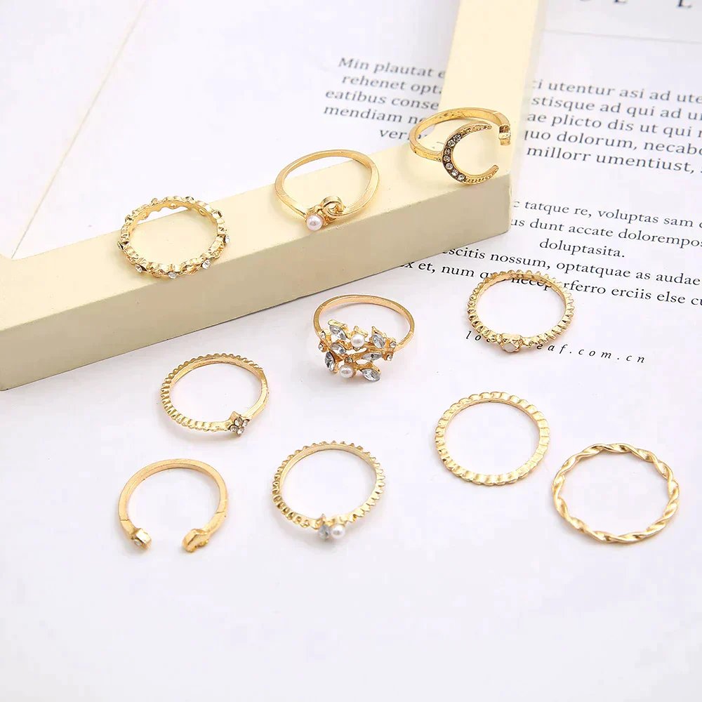 Gold Plated Stackable Ring Set