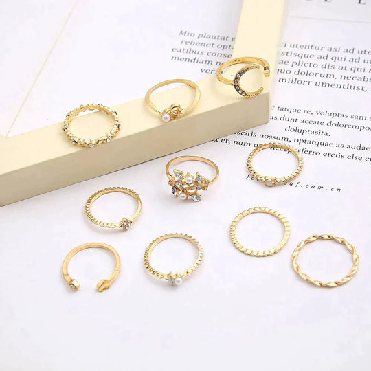 Gold Plated Stackable Ring Set