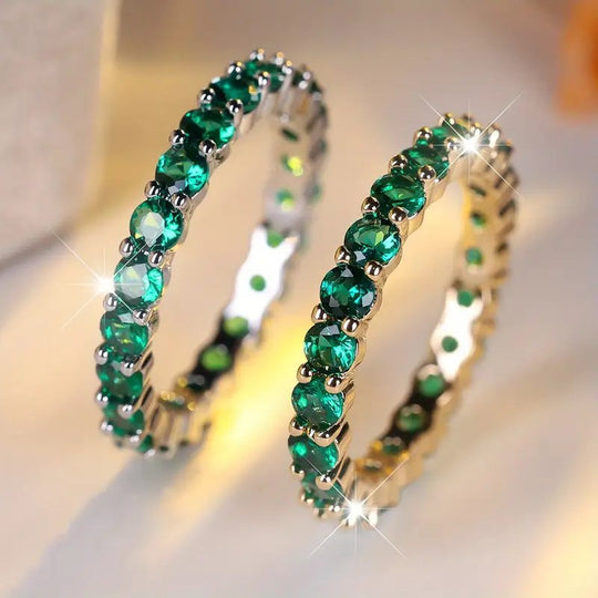 Prong-Set Gold Eternity Ring