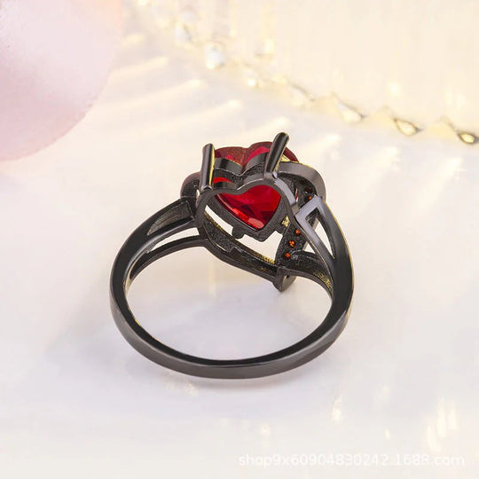 Heart-Shaped Sterling Silver Ring