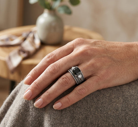 Cubic Zirconia Diamond Accent Statement Ring