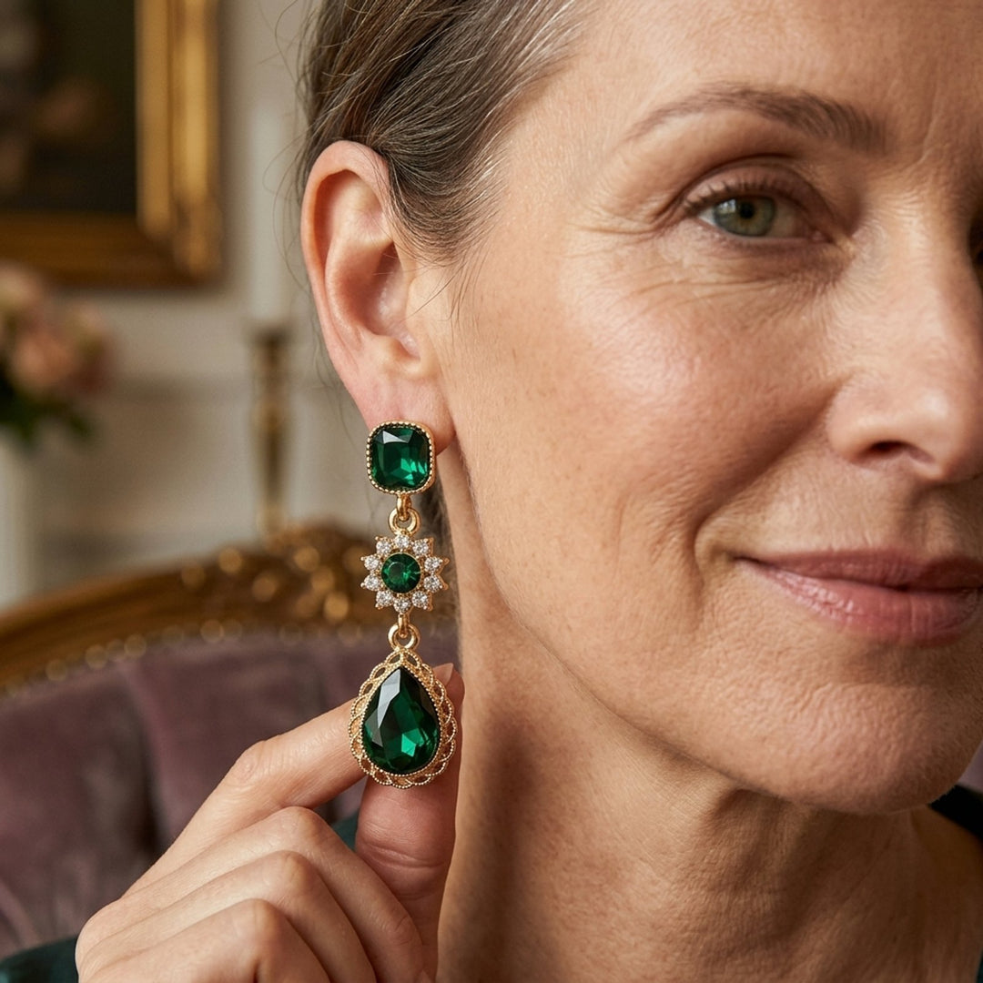 Gold-Plated Drop Earrings
