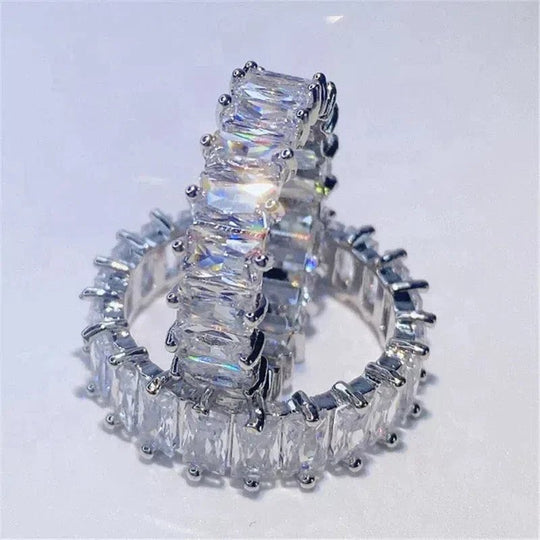 Prong-Set Cubic Zirconia Eternity Ring