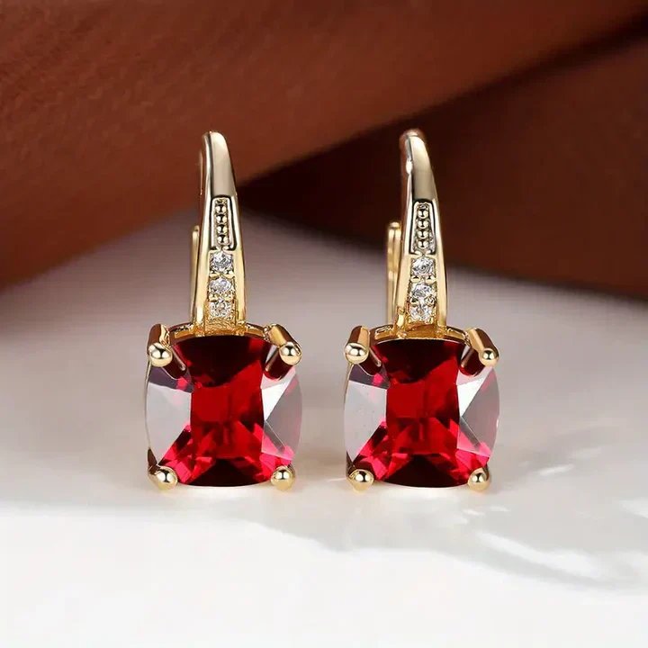 Cushion-Cut Cubic Zirconia Drop Earrings