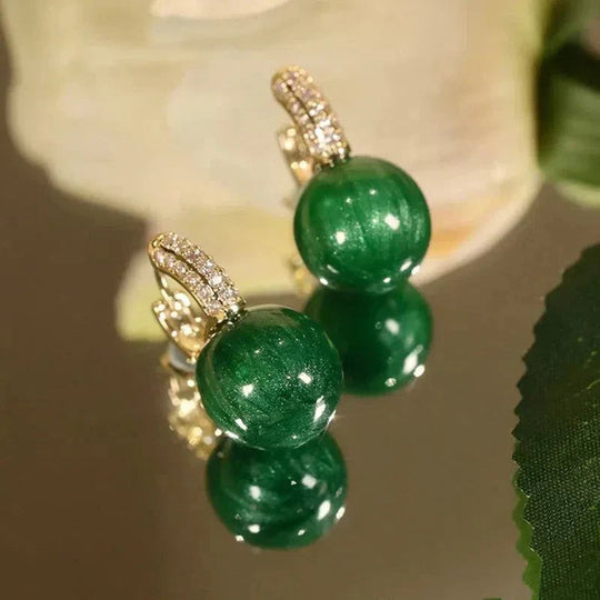 Pavé Drop Ball Earrings