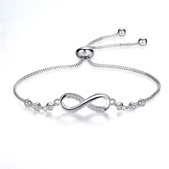 Studded Infinity Adjustable Bracelet