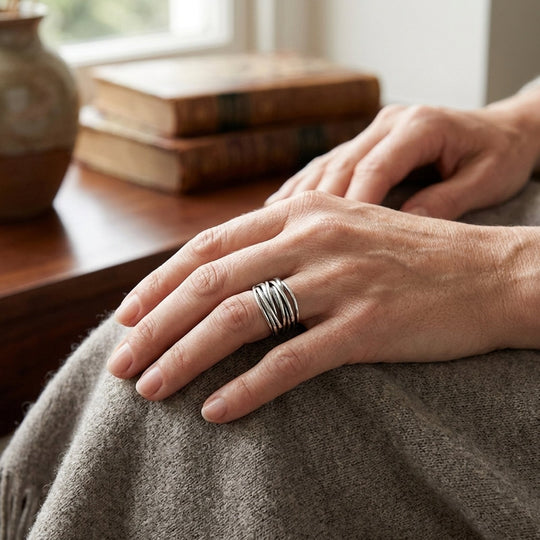 Sterling Silver Multi-Band Adjustable Ring