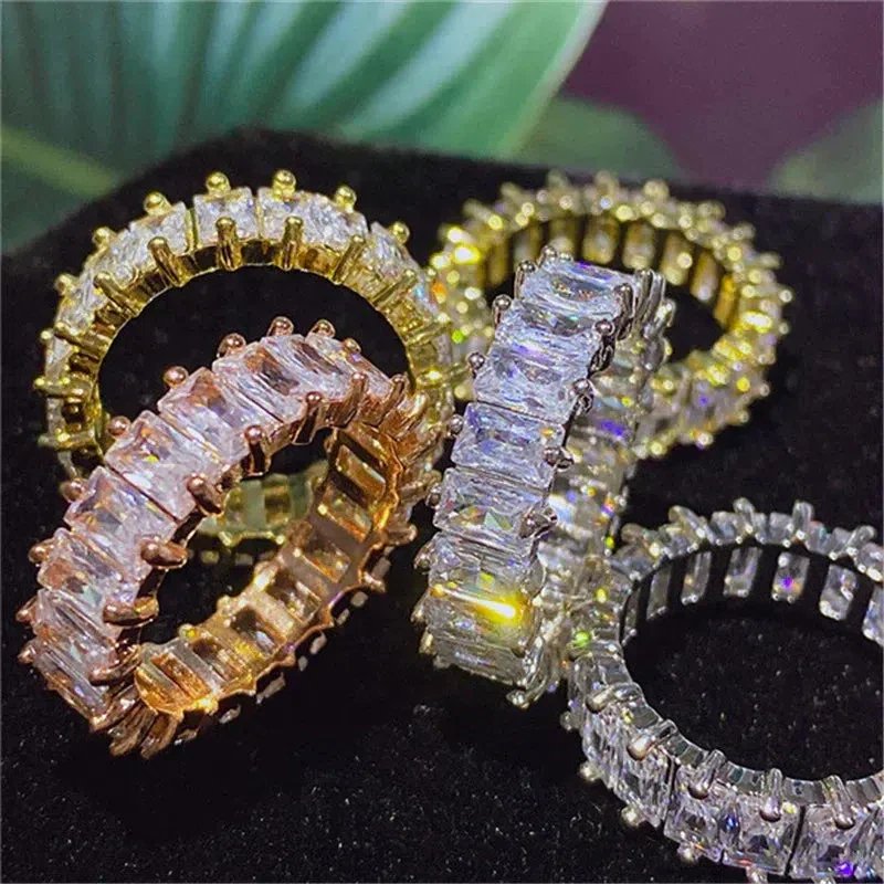Prong-Set Cubic Zirconia Eternity Ring