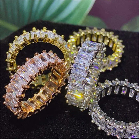 Prong-Set Cubic Zirconia Eternity Ring