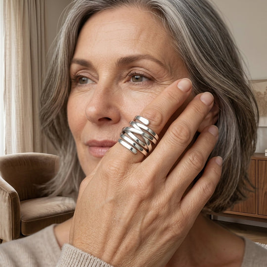 Multi-Band Sterling Silver Wrap Ring