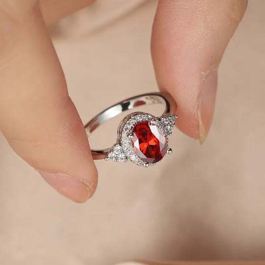 Sterling Silver Halo Engagement Ring
