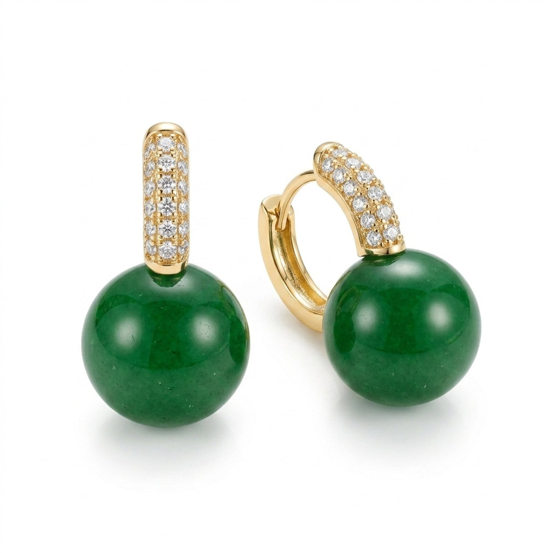 Pavé Drop Ball Earrings