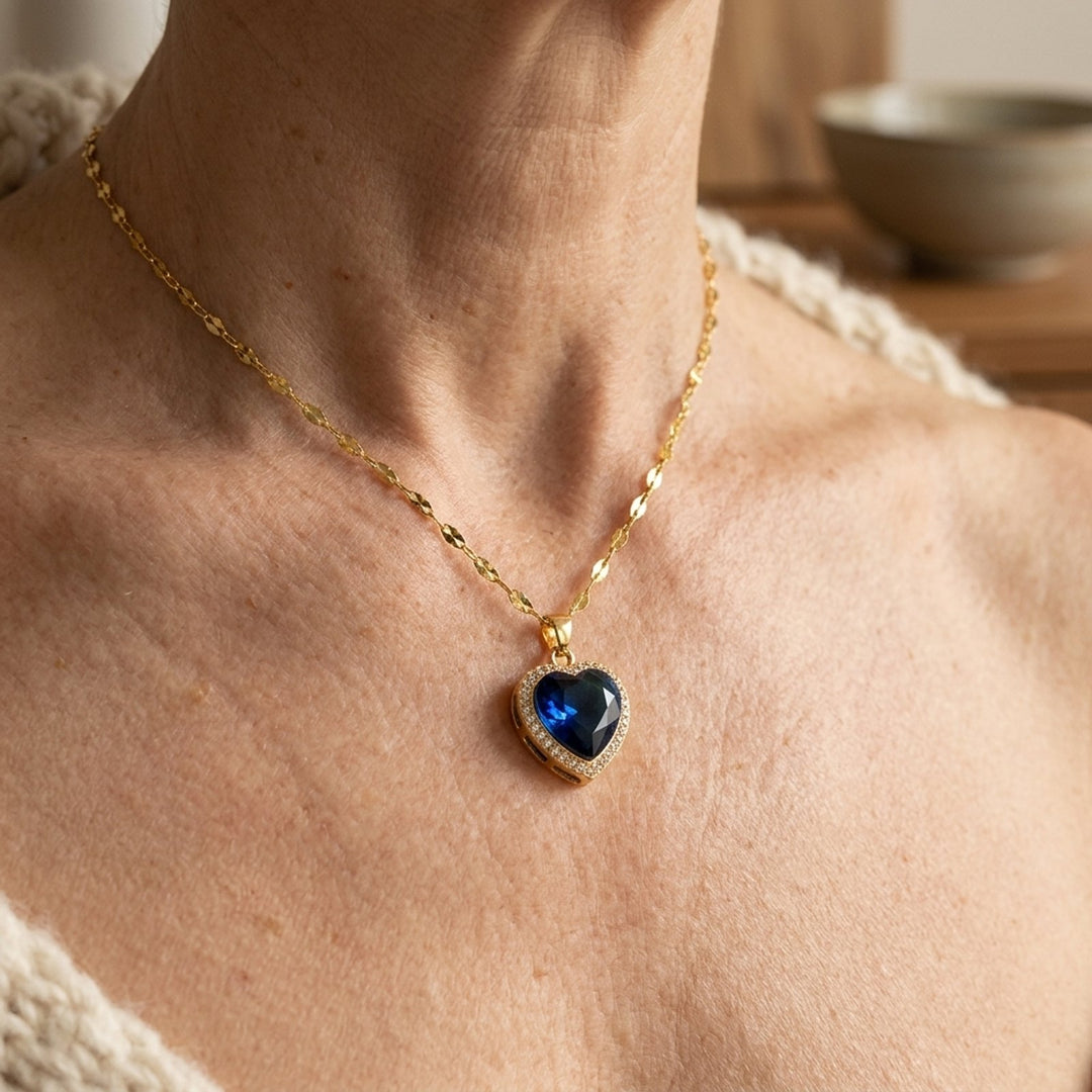 Gold-Plated Heart Pendant Necklace