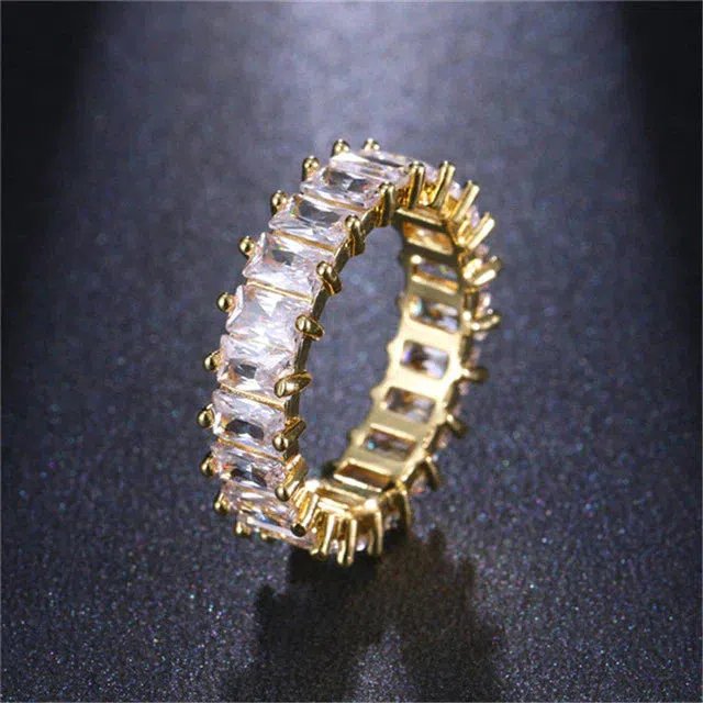 Prong-Set Cubic Zirconia Eternity Ring