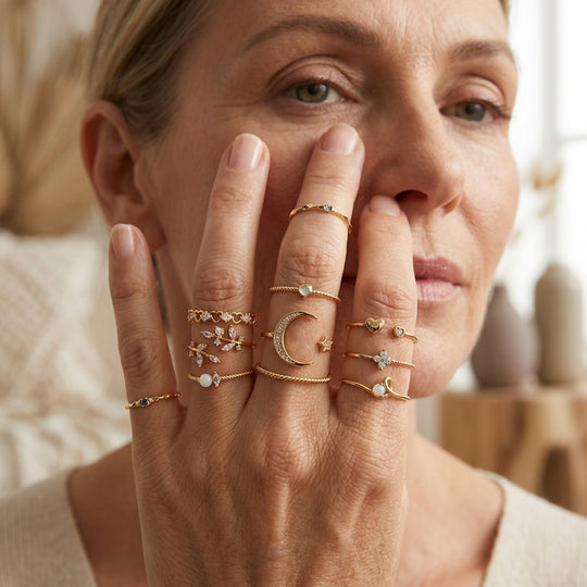 Gold Plated Stackable Ring Set