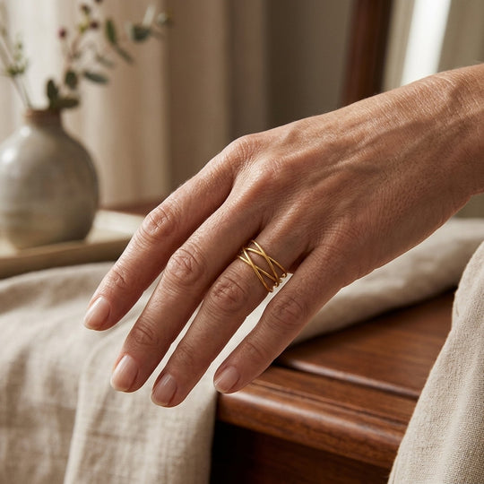 Gold-Plated Minimalist Wrap Ring
