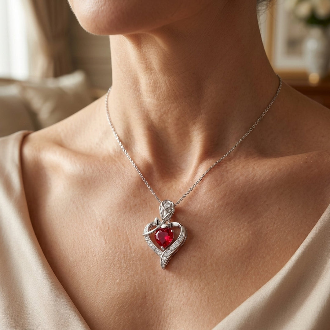 Silver Heart Pendant Necklace