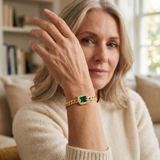 Cuban Chain Emerald Bracelet