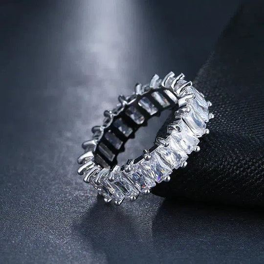 Prong-Set Cubic Zirconia Eternity Ring