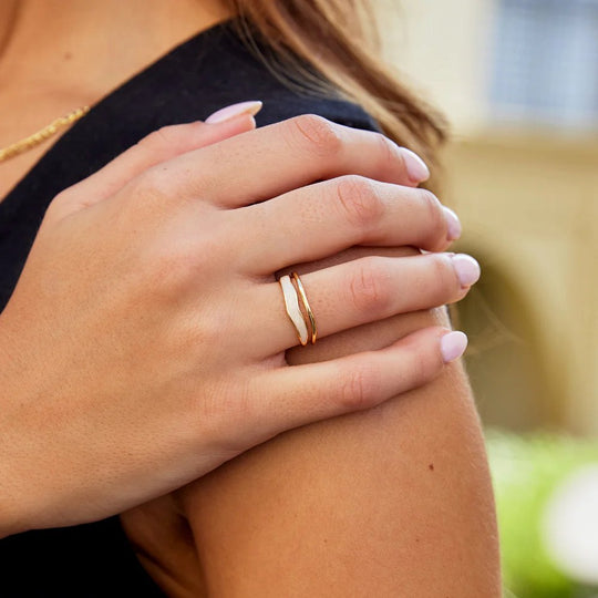 Open Gold-Plated Wrap Ring