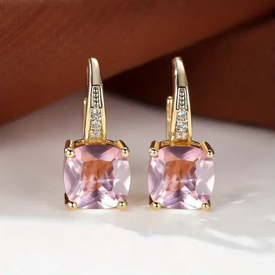Cushion-Cut Cubic Zirconia Drop Earrings