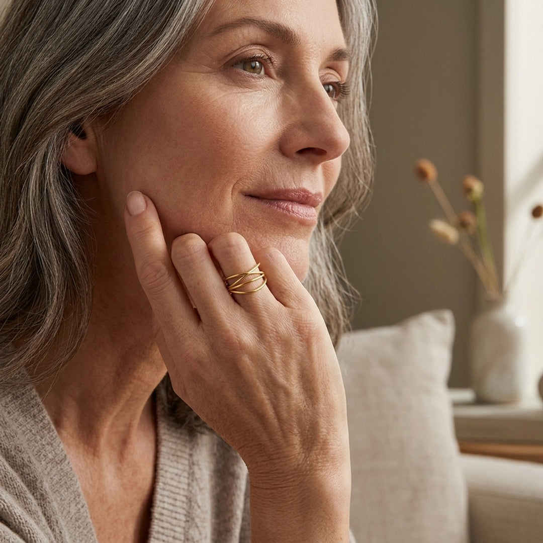 Gold-Plated Minimalist Wrap Ring