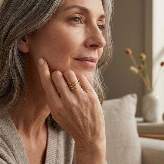 Gold-Plated Minimalist Wrap Ring