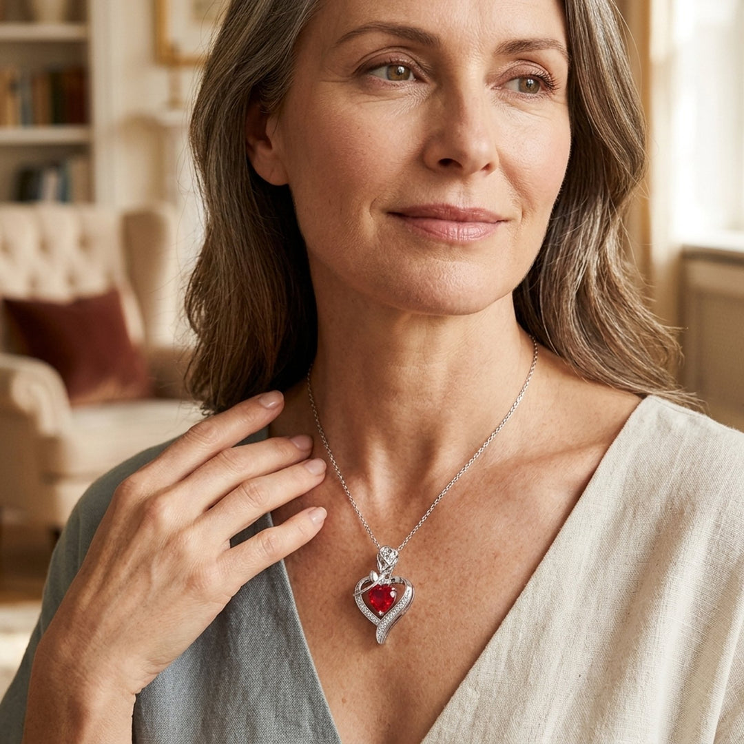 Silver Heart Pendant Necklace
