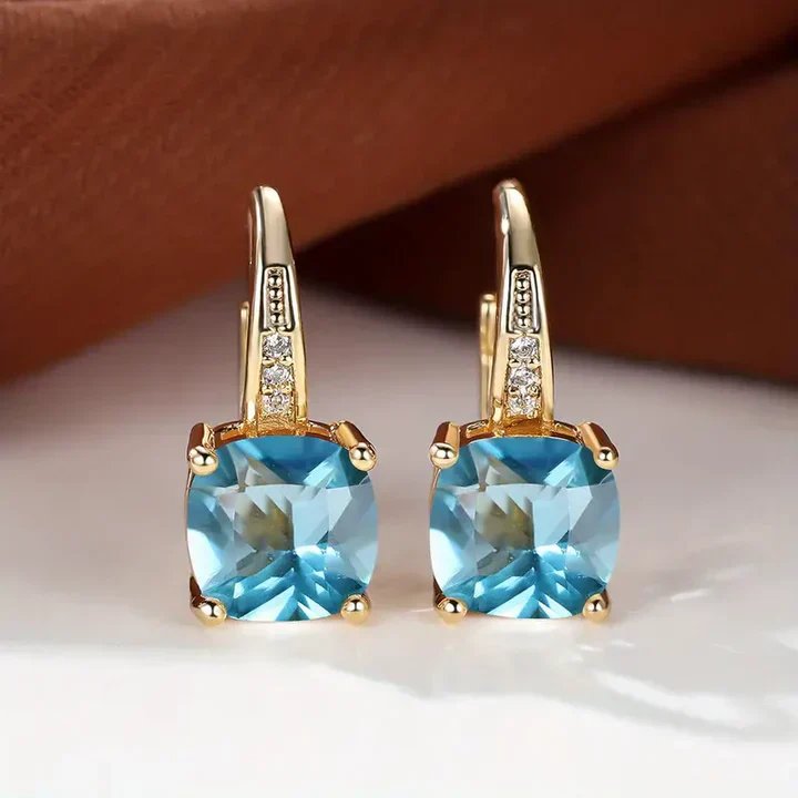 Cushion-Cut Cubic Zirconia Drop Earrings